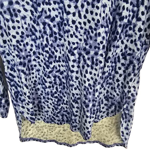 Tommy Bahama T Shirt Leopard Print Top Shirttail Hem Top Casual Top S Purple - Picture 3 of 9